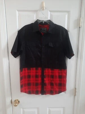 Bleecker Mercer Shirt Mens XL Black And Red Plaid button up - Image 1 of 4