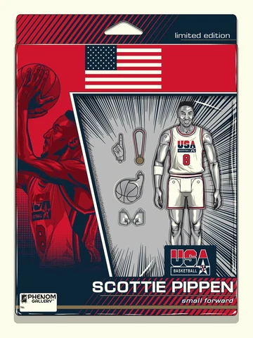 Scottie Pippen USA Basketball Action Figure Limited Edition Serigraph Print Cover