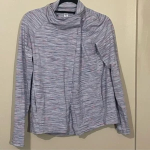 Ivivva by Lululemon Snap It Up Multicolour Cowl Neck Wrap Cardigan Size 14 - Picture 1 of 6