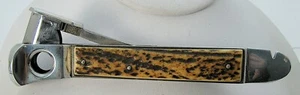 Vintage Used 5-1/2" Long Henckels Stag Handles Cigar & Box Tool Solingen Germany - Picture 1 of 8