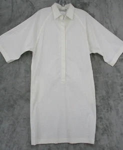 Max Mara Shirt Dress Womens 6 Midi Button Textured Career Classic Minimalist - Picture 1 of 12