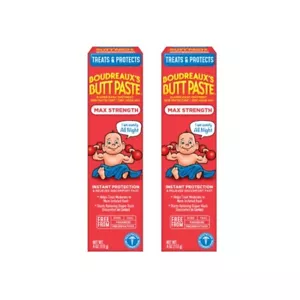 Ungüento para dermatitis del pañal Boudreaux's Butt Paste - Fuerza máxima - 4 oz, 2 paquetes - Imagen 1 de 8