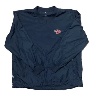 MLB Arizona Diamondbacks Antigua Black Pullover Lightweight Jacket Size L - Picture 1 of 11
