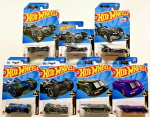 Hot Wheels~2024~BATMOBILE~BATMAN SERIES~Lot Of 7~VHTF SHORT CARD /3 VARIANTS~NM- - Picture 1 of 14