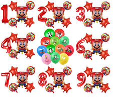 Super Mario balloons Age 1-16 Foil latex balloons Birthday Party Decoration-RED