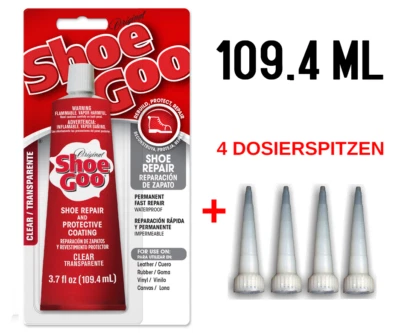 SHOE GOO Clear - 109,4 ml Tube + 4 Dosierer / Schuhkleber Skateboard Modellbau