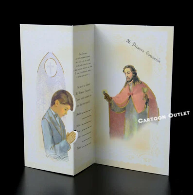 12 FIRST COMMUNION INVITATIONS SPANISH PRIMERA COMUNION INVITACIONES RECUERDOS  - Image 1 of 4