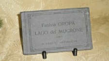 1930 FUNIVIA OROPA LAGO DEL MUCRONE COLLEZIONE CARTOLINE LIBRO CM14X9 10 VEDUTE
