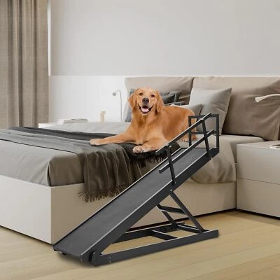 NAIZEA Adjustable Dog Ramp with Rails Folding Pet Ramp Up to 200Lb For Large Dog - Image 1 of 4