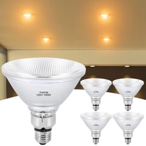 2/4PCS 80W 100W PAR38 Flood Light Bulbs 120V E26 Dimmable Warm White In/outdoor - Picture 1 of 17
