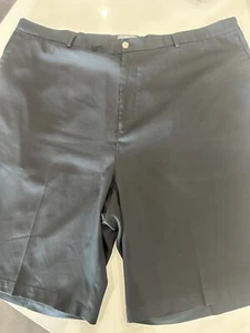 Peter Millar Mens Golf Shorts Wicking  Black Size 48 Flat Front - Picture 1 of 10