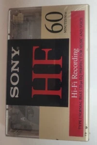 SONY HF 60 Minutes HI FI Normal Bias CASSETTE TAPE Stock Sealed NEW Old Stock - Picture 1 of 6