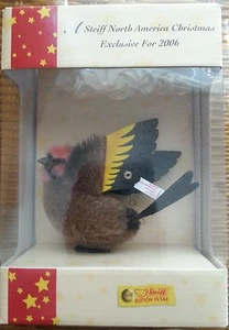 Nuevo Difícil de Encontrar Steiff Finch Edición Limitada NA 2006 Ornamento EAN 668623 RARO SIN USAR, EN CAJA #503 - Imagen 1 de 7