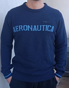 Aeronautica Militare maglia/Maglione girocollo uomo 100% lana tg.L - Imagen 1 de 11
