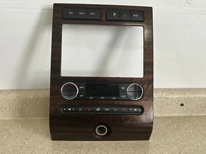 Radio control de clima Ford Expedition 07-13 bisel de tablero central grano de madera OEM - Imagen 1 de 5