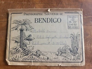 Bendigo Victoria Australia Straßenszenen Vintage 1920er Souvenir Postkartenordner - Bild 1 von 6