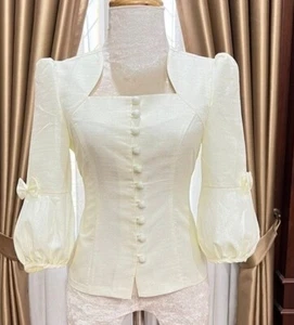 Thai silk lace Dress shirt blouse Fashion Beautiful Casual elegant lady Color 2 - Picture 1 of 1