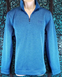UNDER ARMOUR GOLF MAGLIONE CAMICIA UOMO M BLU STORM SCIOLTO 1/4 ZIP PILE PGA NUOVO - Foto 1 di 16