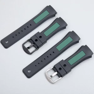 30 x 21 mm weiches schwarzes Kautschukband mit Dornschließe passt Gucci YA137 Modell Uhren - Bild 1 von 9