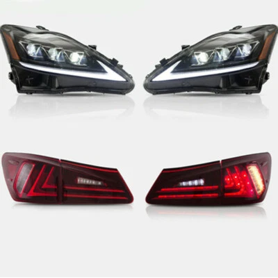 Faros LED ámbar y luces traseras rojas aptos para LEXUS IS250 350 ISF 2006-2012 Foto 1 de 4