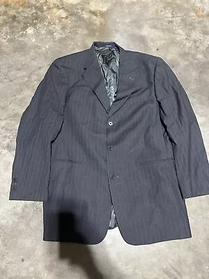 Ted Baker London Hombres Blazer Chaqueta Traje Talla 42R Rayas 3 Botones Charcol Foto 1 de 4