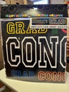 Unique Congrats Grad 4.47ft. Giant Multicolor Paper Banner Party Decoration New! - Picture 1 of 2