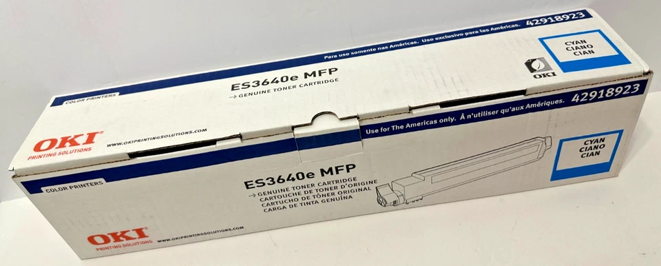 NUEVO OKI ES3640e MFP (42918923) cartucho de tóner cian OEM genuino Foto 1 de 1