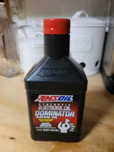 RACING GO KART AMSOIL DOMINATOR 2 STROKE CYCLE OIL PREMIX RACE ONE 1 QUART RATIO - Picture 1 of 2