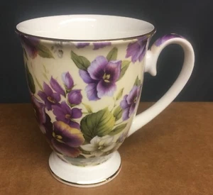  Mayfair Floral 4 1/8" Becher mit Fuß. England - Bild 1 von 5