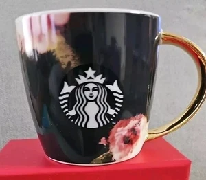 Starbucks Coffee Mug The Dot Collection Roses Gold Ceramic 2015 Japan 12oz - Picture 1 of 4