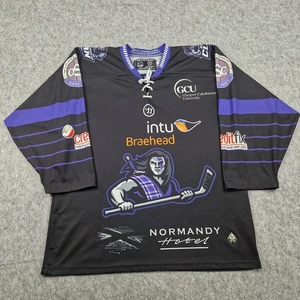Camiseta deportiva de hockey sobre hielo Glasgow Clan para hombre grande negra EIHL - Imagen 1 de 12