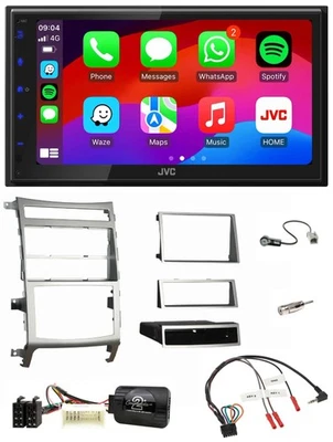 JVC Bluetooth 2DIN Lenkrad DAB USB Autoradio für Hyundai IX55 2009-2012 silber - Bild 1 von 4