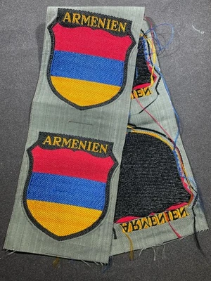 WW2 WWII German Military Heer Army Armenian Volunteer Bevo Sleeve Shield - Image 1 of 2