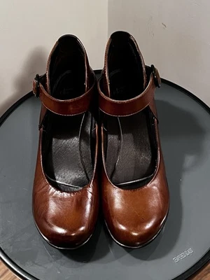 DANSKO Rebel Napa Brown Leather Wedge Shoe Mary Jane Women’s Sz 40 /9.5-10 US - Image 1 of 4