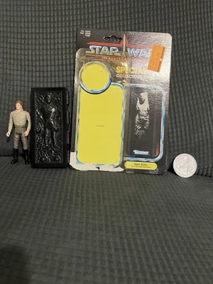 De colección Kenner 1984 Star Wars Han Solo en Carbonita POTF Últimos 17 con Moneda Foto 1 de 4