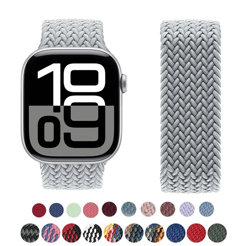 Cinturino Apple Watch 42/40/38/44mm nylon intrecciato elastico serie 9 8 7 6 54 - Immagine 1 di 4