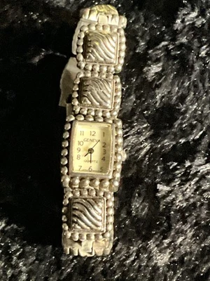 Reloj Bijoux Terner Tono Plateado Metal Detalle Elevado Eslabones Suroeste Oeste Foto 1 de 4