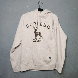 Burlebo Herren Cream Deer Established 2015 Grafik Hoodie Sweatshirt Kapuzenpullover Large - Bild 1 von 7