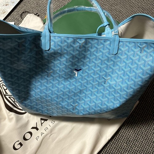 GOYARD Saint Louis GM Tote Bag Pouch Telo Mare Turchese Blu Borsa Autentica Nuova