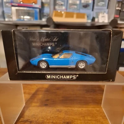 Minichamps 430 103007 Lamborghini Miura P400 1966 Riv.Blue 1:43  Foto 1 de 4