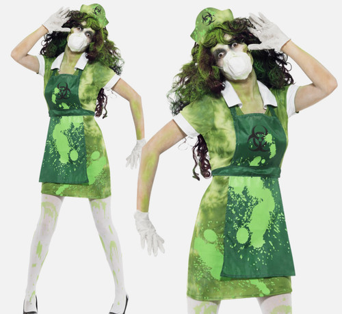 Halloween Ladies Biohazard Costume Large fits ⁹size 16-18 | eBay UK