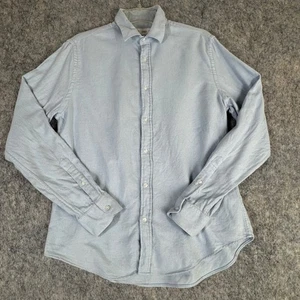 ISTO Shirt Mens M Light Blue Flannel Lightweight Organic Cotton Button Up - Picture 1 of 10