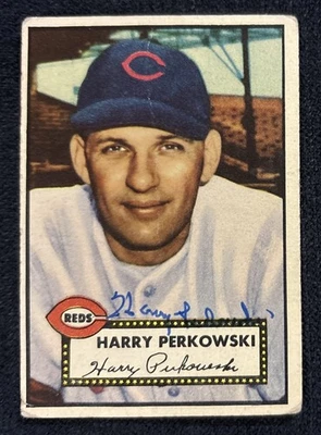 Harry Perkowski Signed 1952 Topps #142 Red Back Autograph - Image 1 of 2