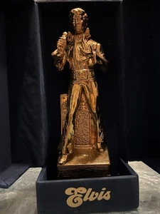 Sincerely Elvis '77" Gold McCormick decanter,released in 1977, Has A Music Box - Picture 1 of 6