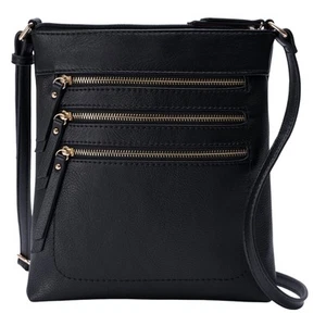 Crossbody Bag Functional Multi Pocket Messenger Purse Top Zip Closure Shoulde... - Picture 1 of 7