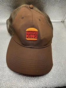 BURGER KING Marrón Snapback Empleado Equipo Uniforme Gorra de Béisbol Gorra Ajustable - Imagen 1 de 4