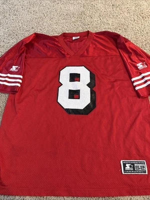 Camiseta Steve Young de Colección XL 52 Roja 1995 Starter Auténtica San Francisco 49ers  Foto 1 de 4