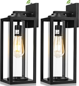 Dusk to Dawn Außenwandleuchten Wasserdicht Außen Veranda Wandlampen 2er Pack - Bild 1 von 12