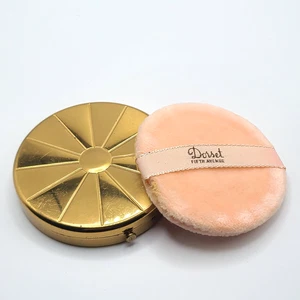 Vintage Dorset Fifth Avenue 3" Gold Tone Compact with Powder Puff - Picture 1 of 13