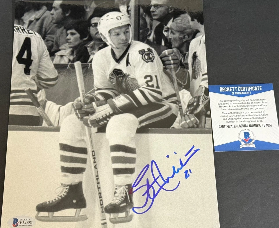 Stan Mikita Chicago Blackhawks autografiado firmado 8x10 Beckett certificado de autenticidad. Foto 1 de 1